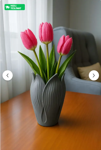 LOTUS 3D MODERN TARZ DEKORATİF VAZO