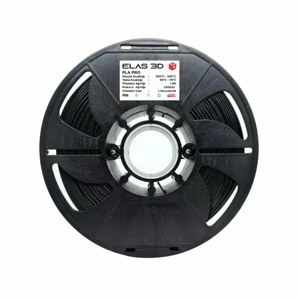 Elas PLA Pro Siyah Filament 1kg