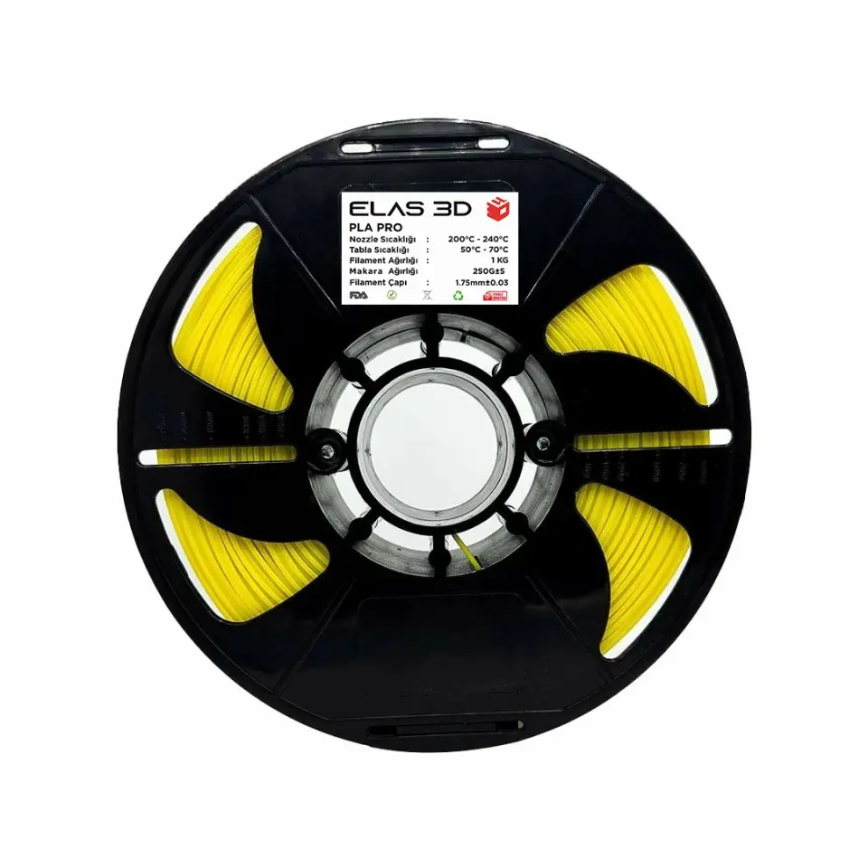 Elas PLA Pro Sarı Filament 1kg