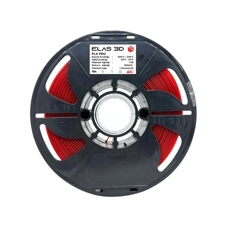 Elas PLA Pro Kırmızı Filament 1kg