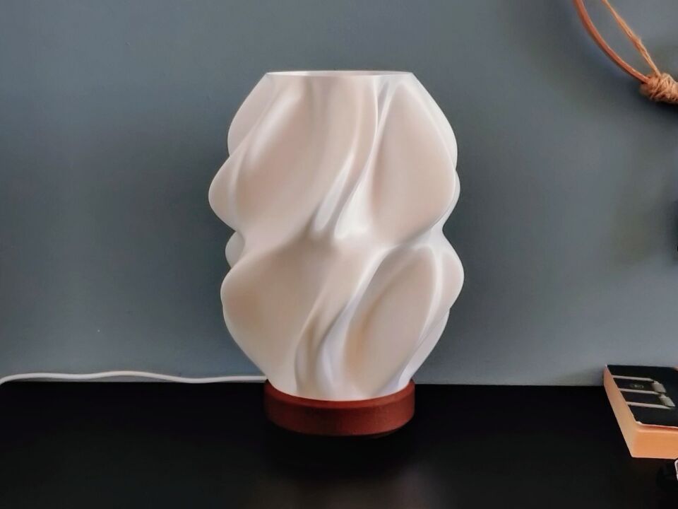 Modern Tasarım Spiral Masa Lambası - Dekoratif Gece Lambası - Beyaz