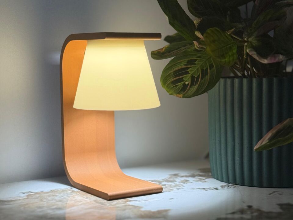 Modern Ahşap Tasarımlı Minimalist Dekoratif Gece Lambası / Masa Lambası