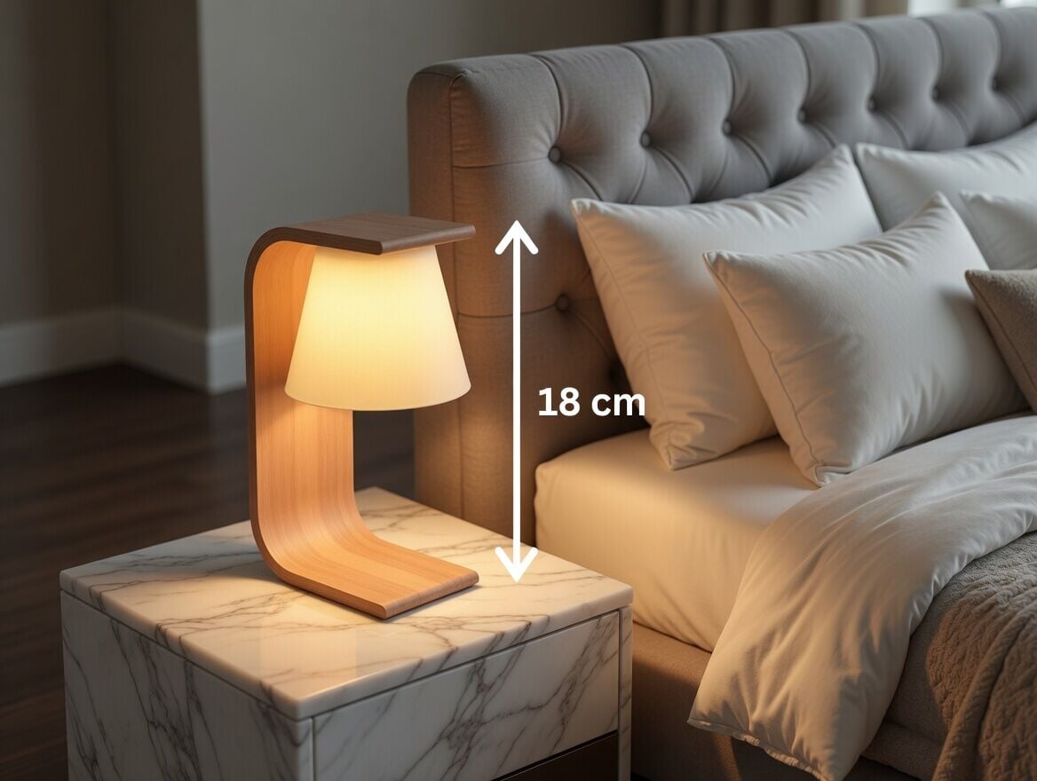 Modern Ahşap Tasarımlı Minimalist Dekoratif Gece Lambası / Masa Lambası