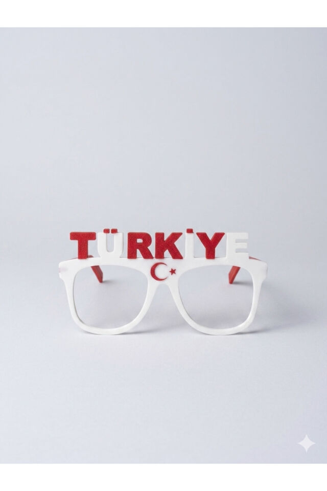 Türkiye Yazılı Ay Yıldızlı Taraftar Gözlüğü - 3D Yazıcı PLA Üretim Maç Gözlüğü