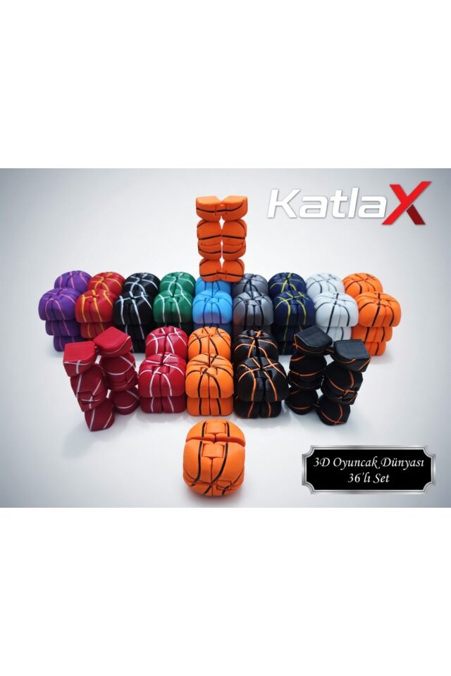 KatlaX Infinity Cube Sonsuzluk Küpü 36’lı Set – Renkli Fidget Oyuncak | Stres Giderici Zeka Oyunu