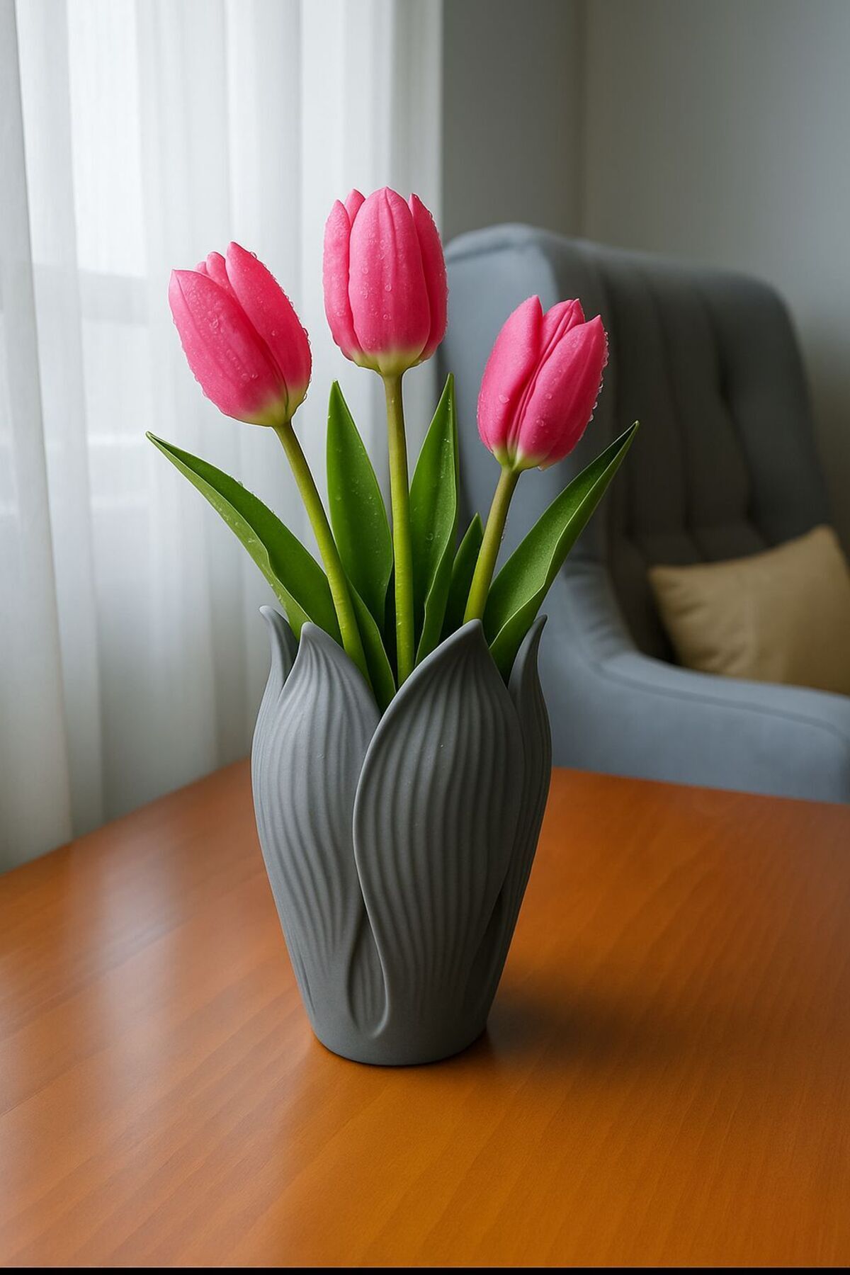 LOTUS 3D MODERN TARZ DEKORATİF VAZO