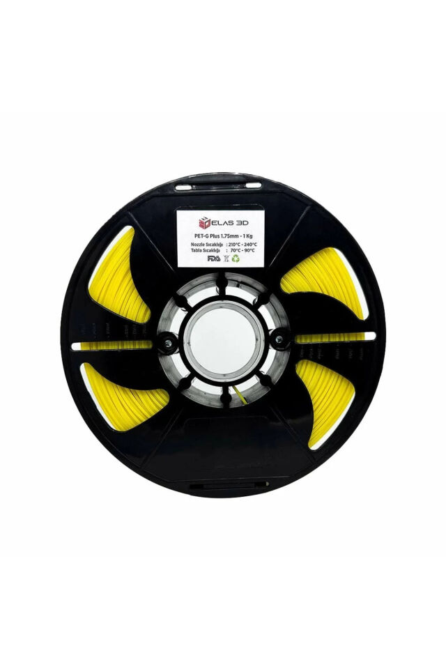 Elas 3D Sarı PETG Filament - 1.75mm - 1 Kg
