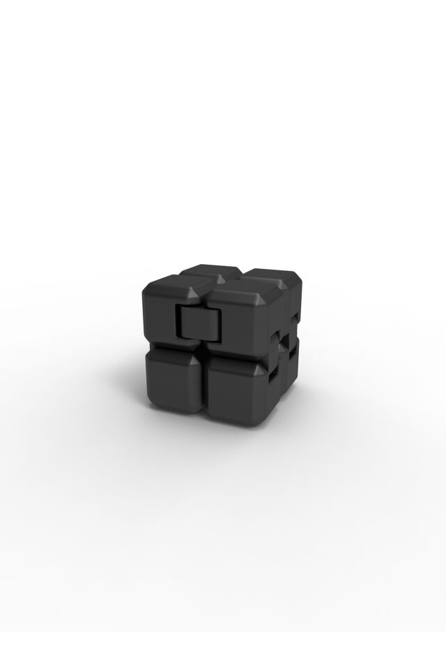 Katlaç Siyah Renk infinity cube - sonsuz küp - stres küpü - hareketli küp