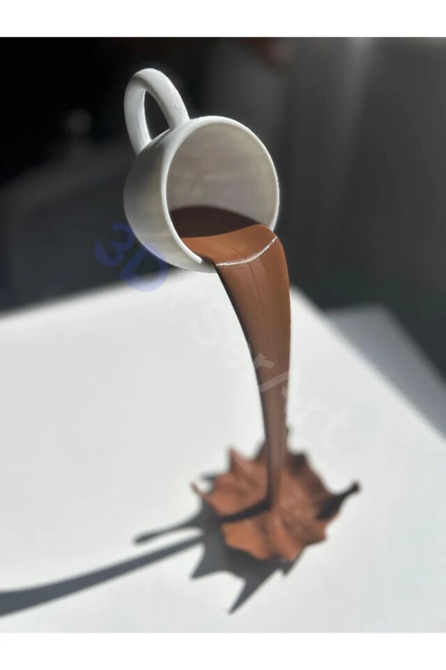 Dekoratif Dökülen Kahve Figürü - Kahve Köşesi - Coffee Corner 20cm